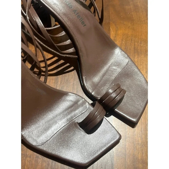 A'mmonde Atelier Aria 75 Multi Strap High Heels in Brown 37 7 Womens Sandals - Picture 7 of 16